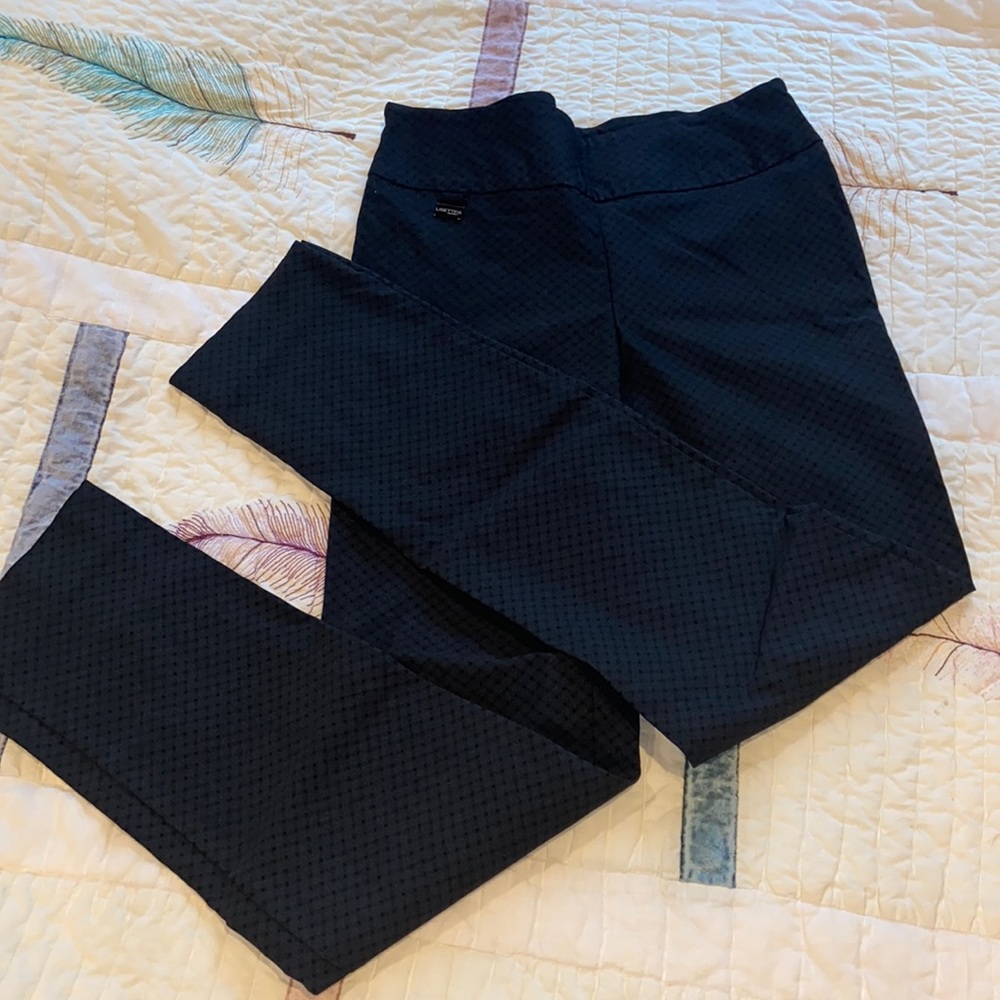 Lisette pull in stretch pants navy/black size 4
